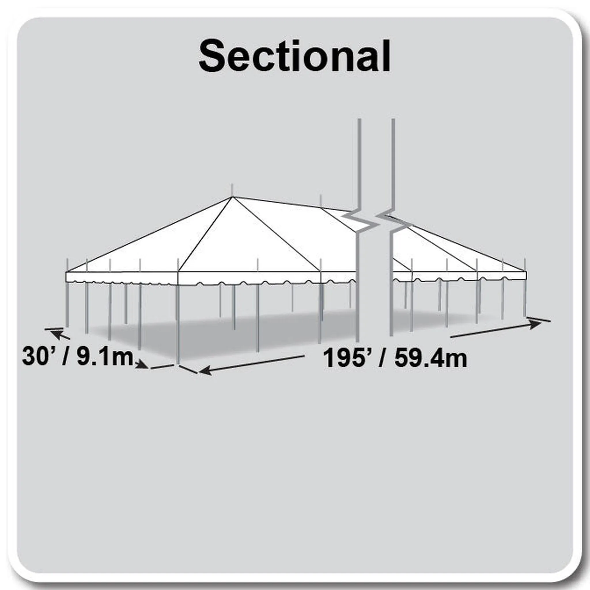 30x195 Classic Series Pole Tent