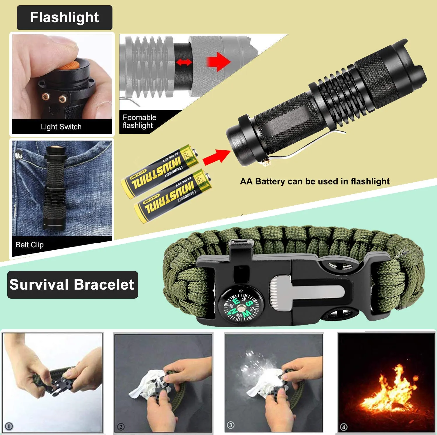 32-In-1 Camping Survival Pack