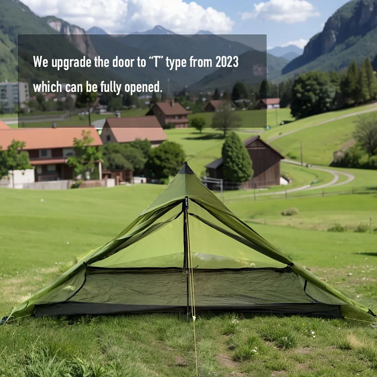 3F UL Gear Lanshan PRO Lanshan Ultralight Tent Ultralight Tent 3-Season Backpacking Tent for 1-Person or 2-Person Camping, Climbing, Hiking, Trekking, Kayaking (for 2 Person, Khaki- 3 Season)