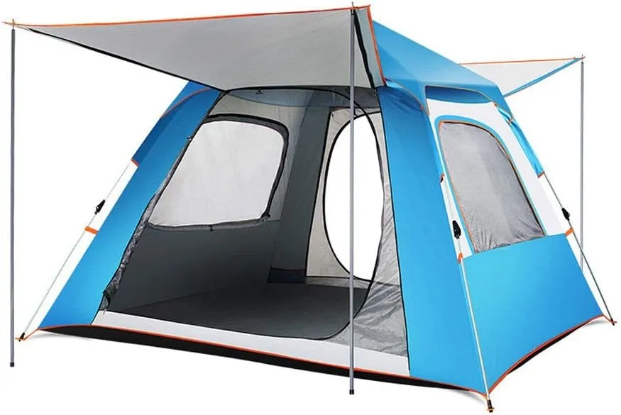 4-6 Person Quick Automatic Opening Camping Tent Easy Setup Big Family Tent Awnings Garden Pergola 240x240x155cm