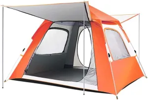 4-6 Person Quick Automatic Opening Camping Tent Easy Setup Big Family Tent Awnings Garden Pergola 240x240x155cm