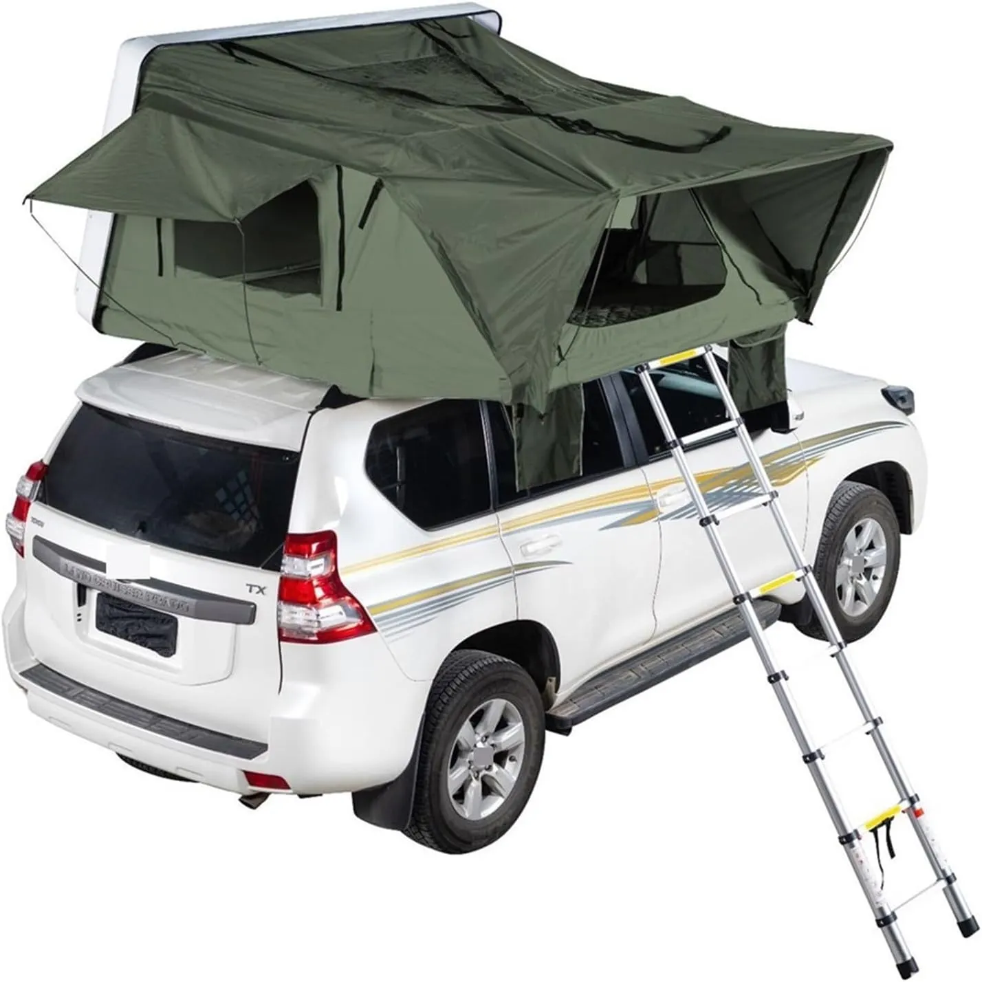 4 Person Roof Top Tent Car Rooftop Tent ABS Hard Shell Top Roof Tent for 4X4 Camping(Style 02)
