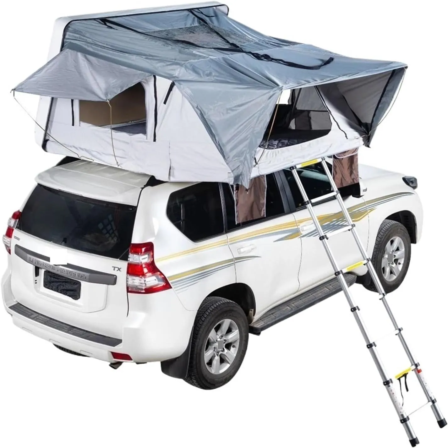 4 Person Roof Top Tent Car Rooftop Tent ABS Hard Shell Top Roof Tent for 4X4 Camping(Style 02)