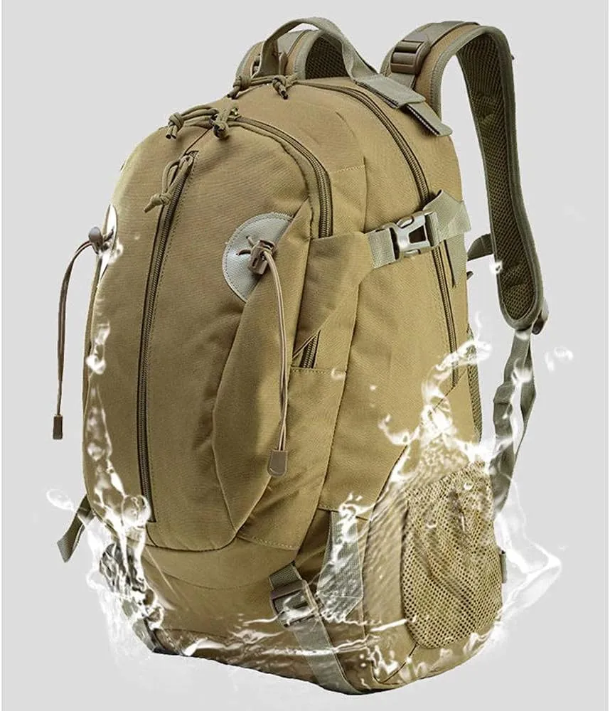 40L Camping Backpack Bag Hiking Climbing Rucksack Waterproof Trekking Camouflage Army Backpak Outdoor Daypack-Black