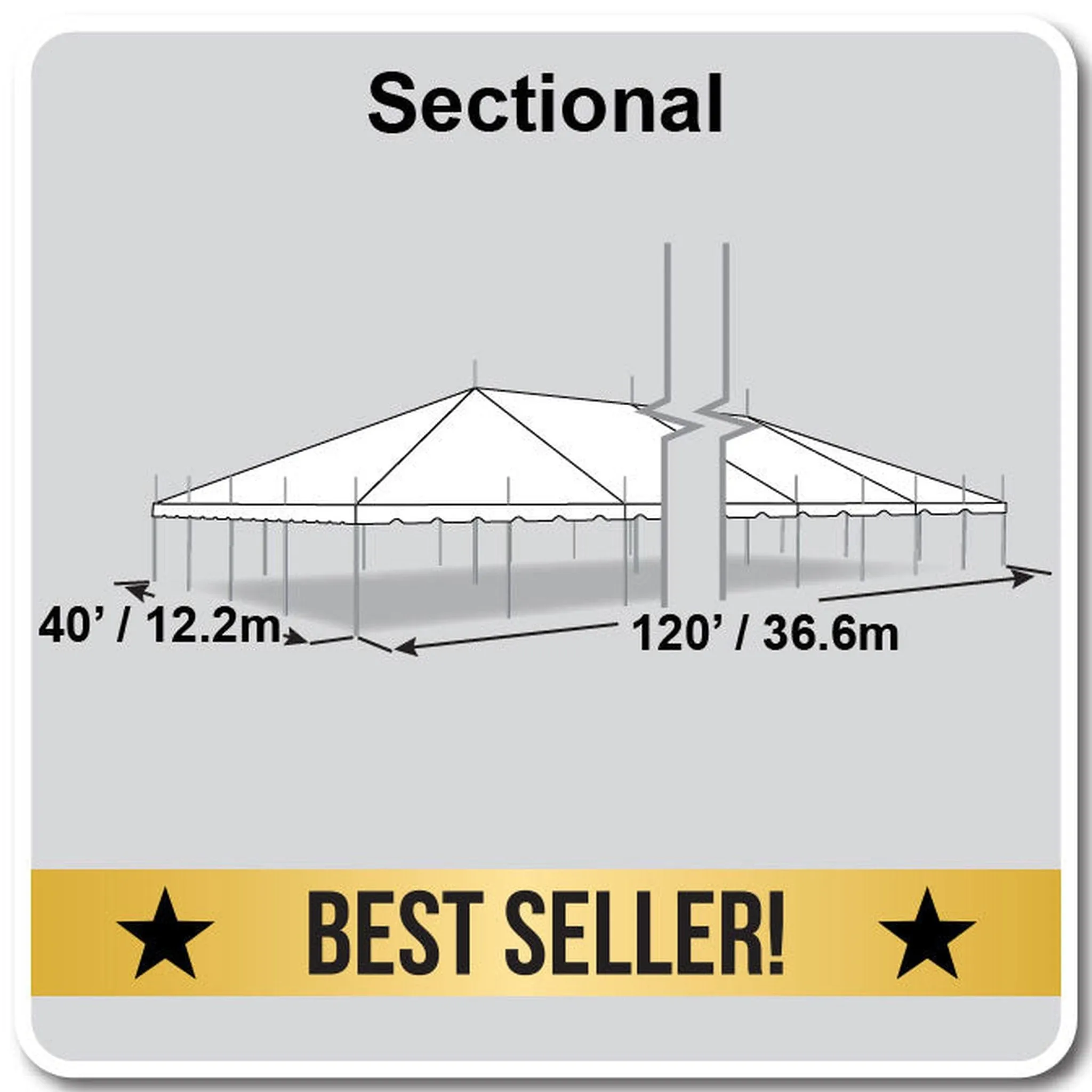 40x120 Classic Series Pole Tent