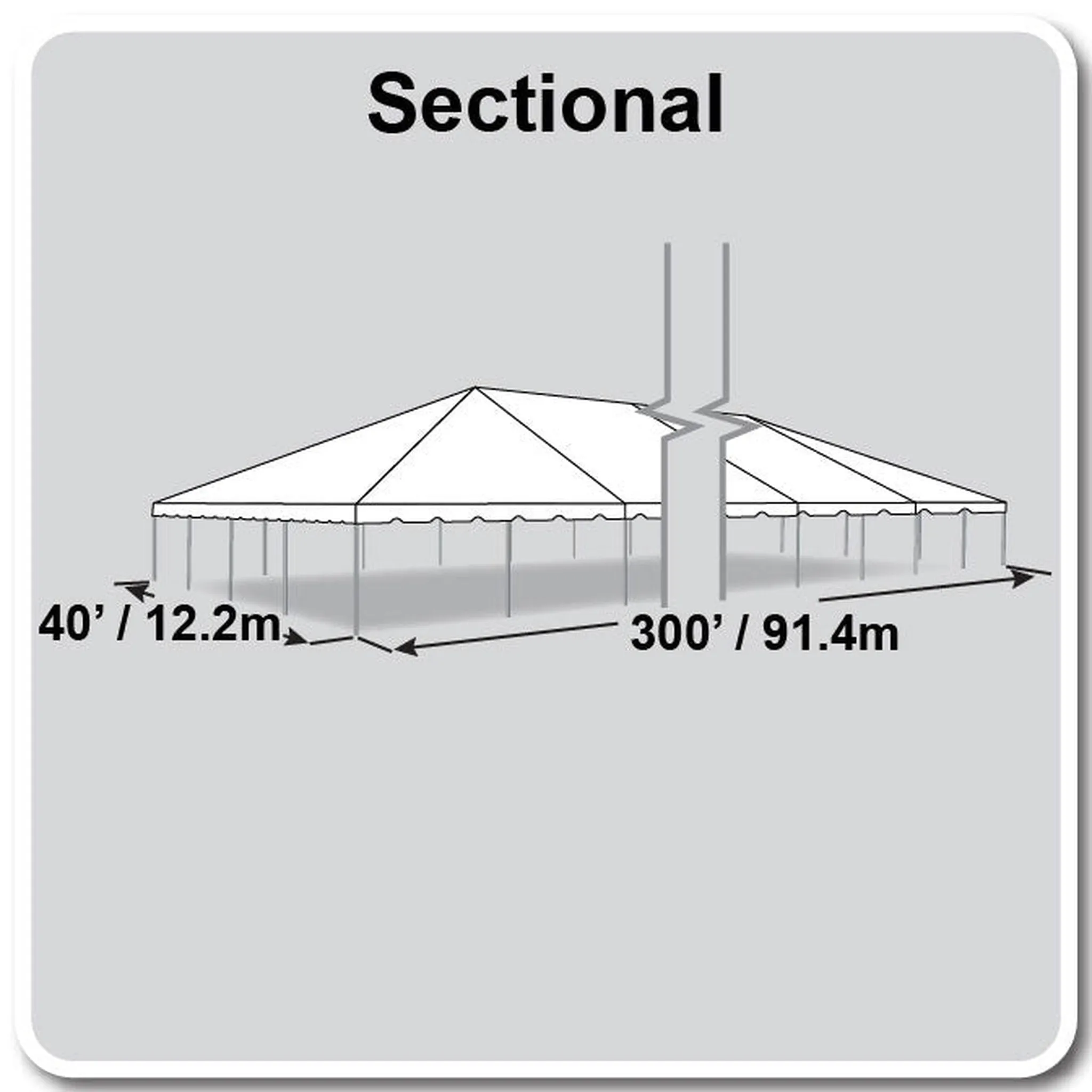 40x300 Classic Series Frame Tent