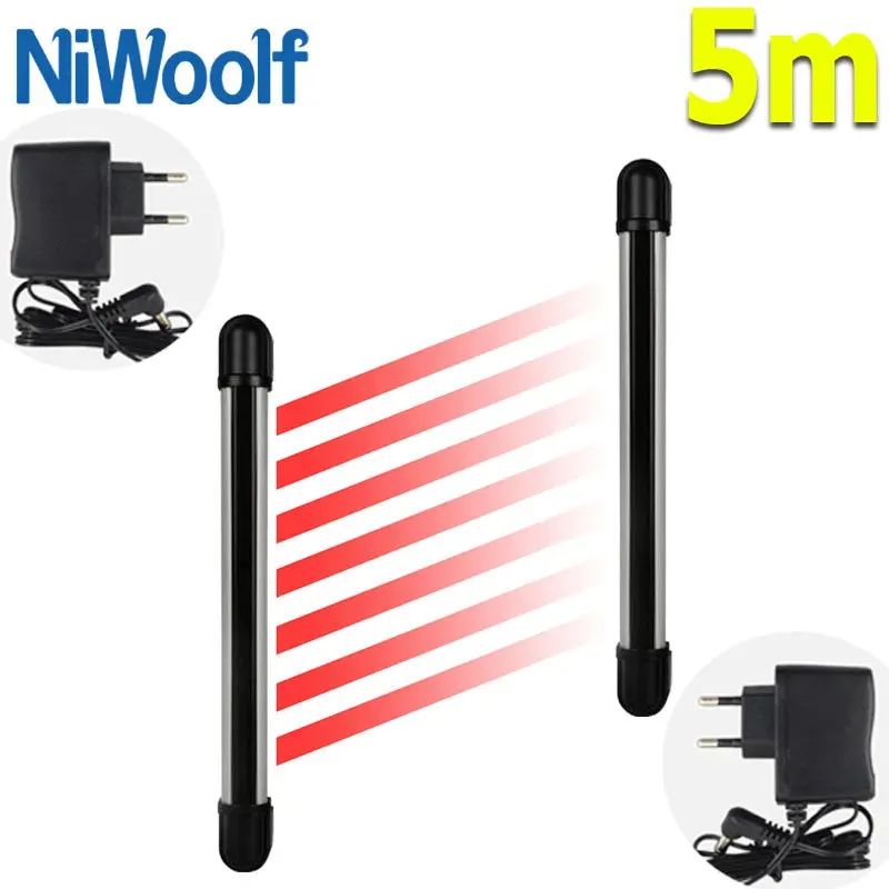 433MHz Wireless & Wired Beam Detector Outdoor Waterproof And Lightning Protection For Home Burglar Alarm System