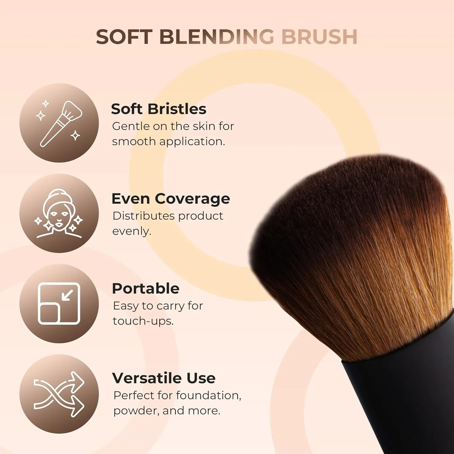 4pc Full Size Kit (Light) Mineral Makeup Matte Translucent Loose Foundation   Kabuki Brush   Concealer   Finishing Setting Powder   Bare Face Full Coverage SPF 30 All Skin Types Waterproof