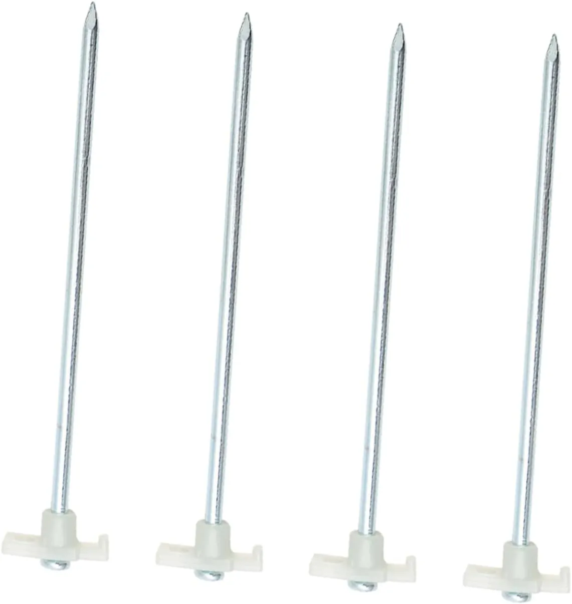 4Pcs Glow The Dark Tent Pegs Heavy Duty Steel Stakes for Camping Garden and Outdoor Use Easy Pull Out Design Night Visibility for Safe Setup