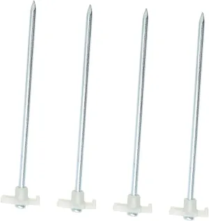 4Pcs Glow The Dark Tent Pegs Heavy Duty Steel Stakes for Camping Garden and Outdoor Use Easy Pull Out Design Night Visibility for Safe Setup