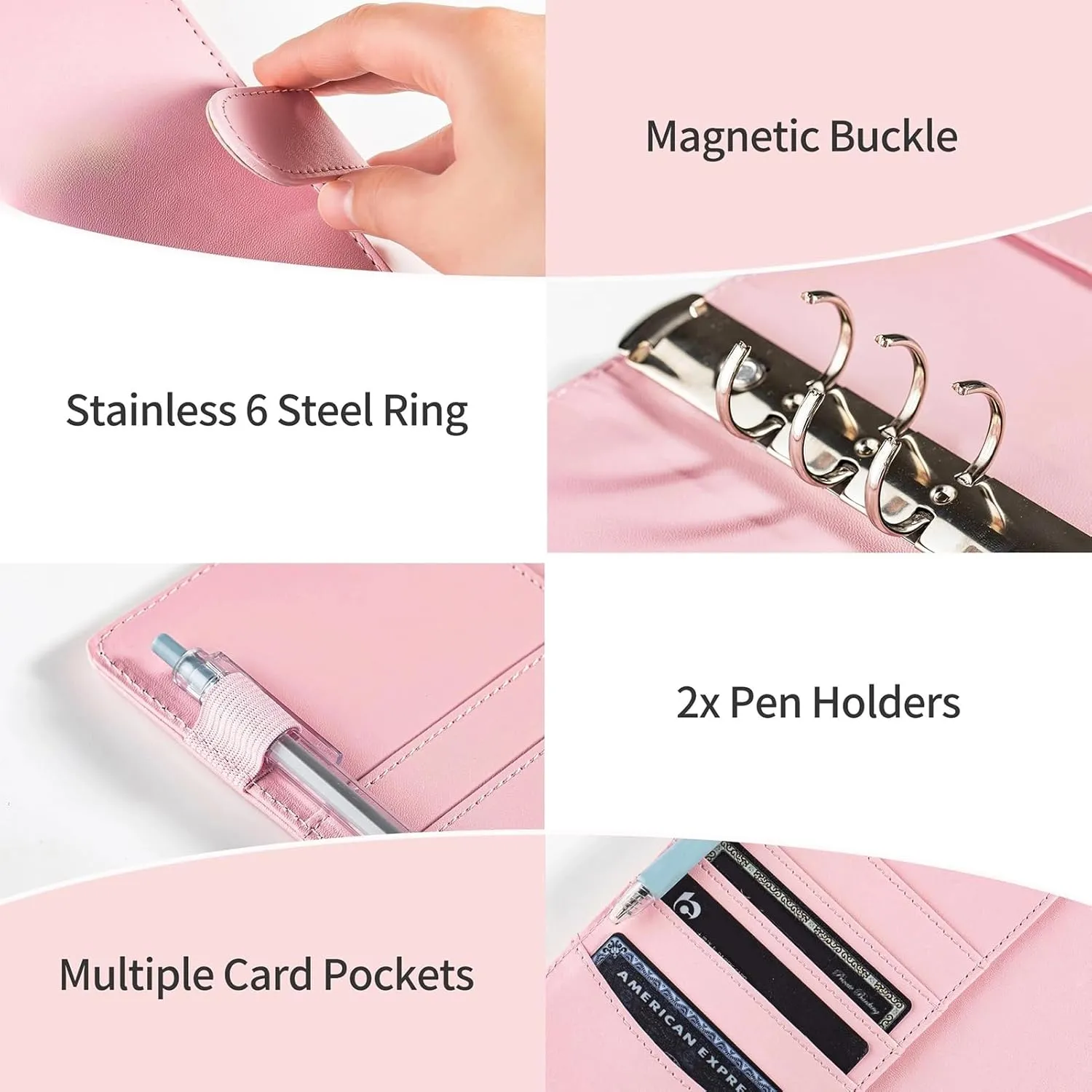 5000 Savings Challenge Book Money Binder with 100 Cash Envelopes Digital Tracker Financial Habit Builder System Leislite 5000 Savings Challenge Book 2PC Pink Black