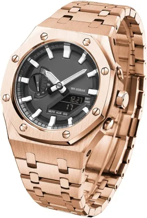 5rd with Bottom Cover MOD Kit for GA2100-1A1 Metal Watch Case Watchband 316 Stainless Steel Modified Accessories Bezel Bracelet Strap