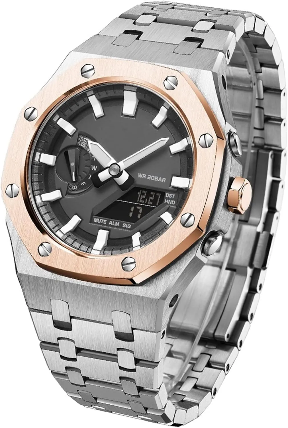 5rd with Bottom Cover MOD Kit for GA2100-1A1 Metal Watch Case Watchband 316 Stainless Steel Modified Accessories Bezel Bracelet Strap