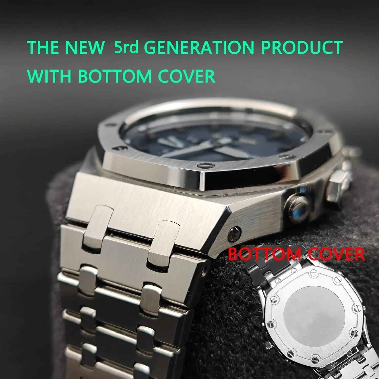 5rd With Bottom Cover MOD Kit For GA2110ET-8A Metal Watch Case Watchband 316 Stainless Steel Modified Accessories Bezel Bracelet Strap