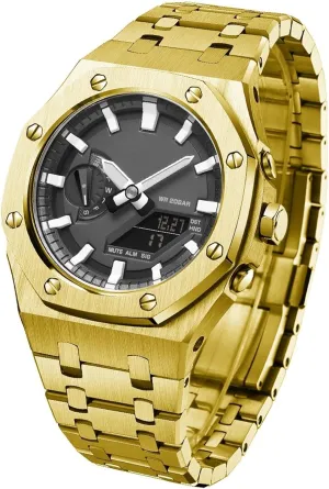 5rd With Bottom Cover MOD Kit For GA2110ET-8A Metal Watch Case Watchband 316 Stainless Steel Modified Accessories Bezel Bracelet Strap