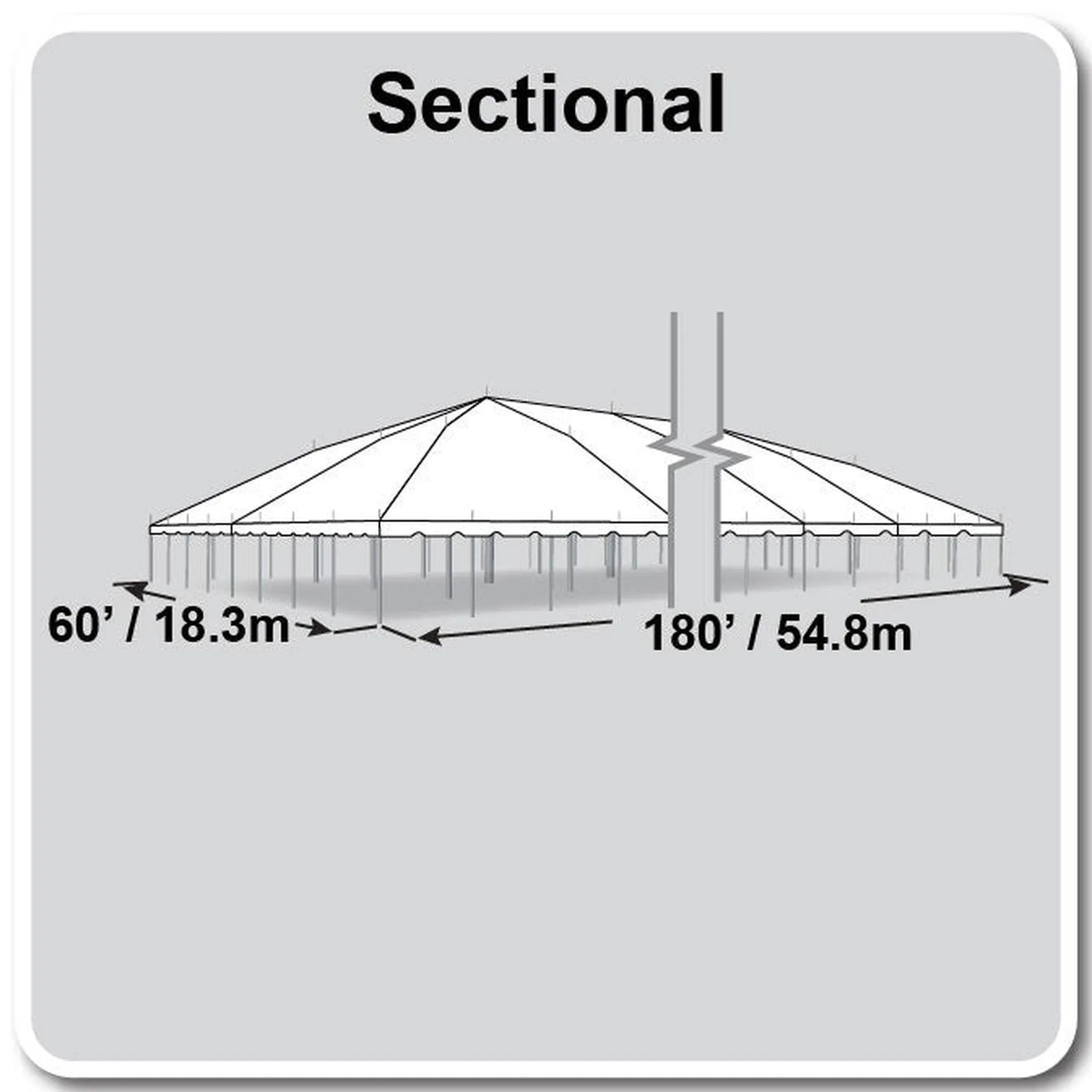60x180 Classic Series Pole Tent