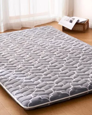 6th Generation Japanese Floor Futon Mattress - Extra-Thick 9-Layer Modern Futon with 100% High-Density Foam, Portable Floor Mattress Sleeping Pad for Adults, Guest Room, Dormitory, Full Size 80"x54"