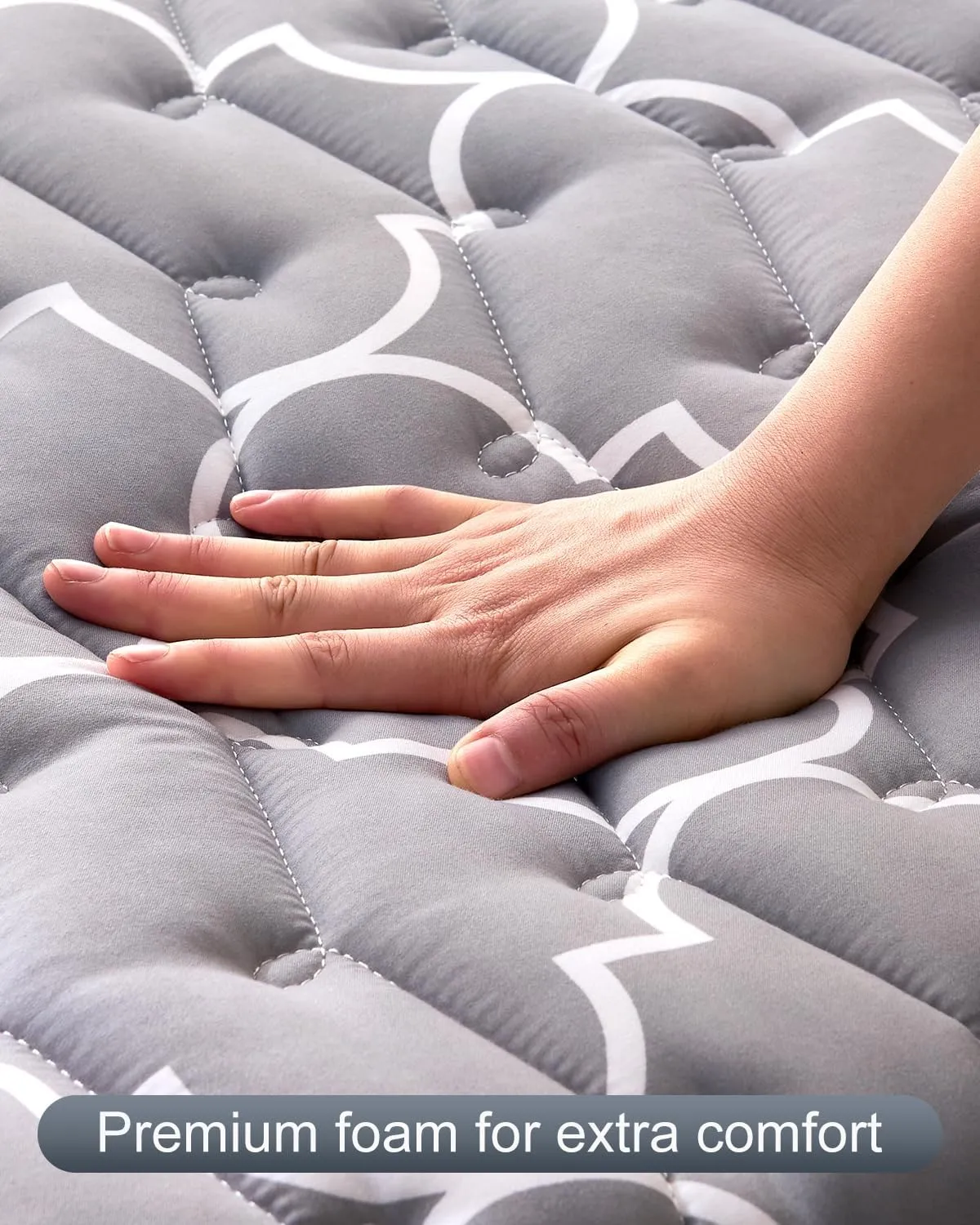 6th Generation Japanese Floor Futon Mattress - Extra-Thick 9-Layer Modern Futon with 100% High-Density Foam, Portable Floor Mattress Sleeping Pad for Adults, Guest Room, Dormitory, Full Size 80"x54"