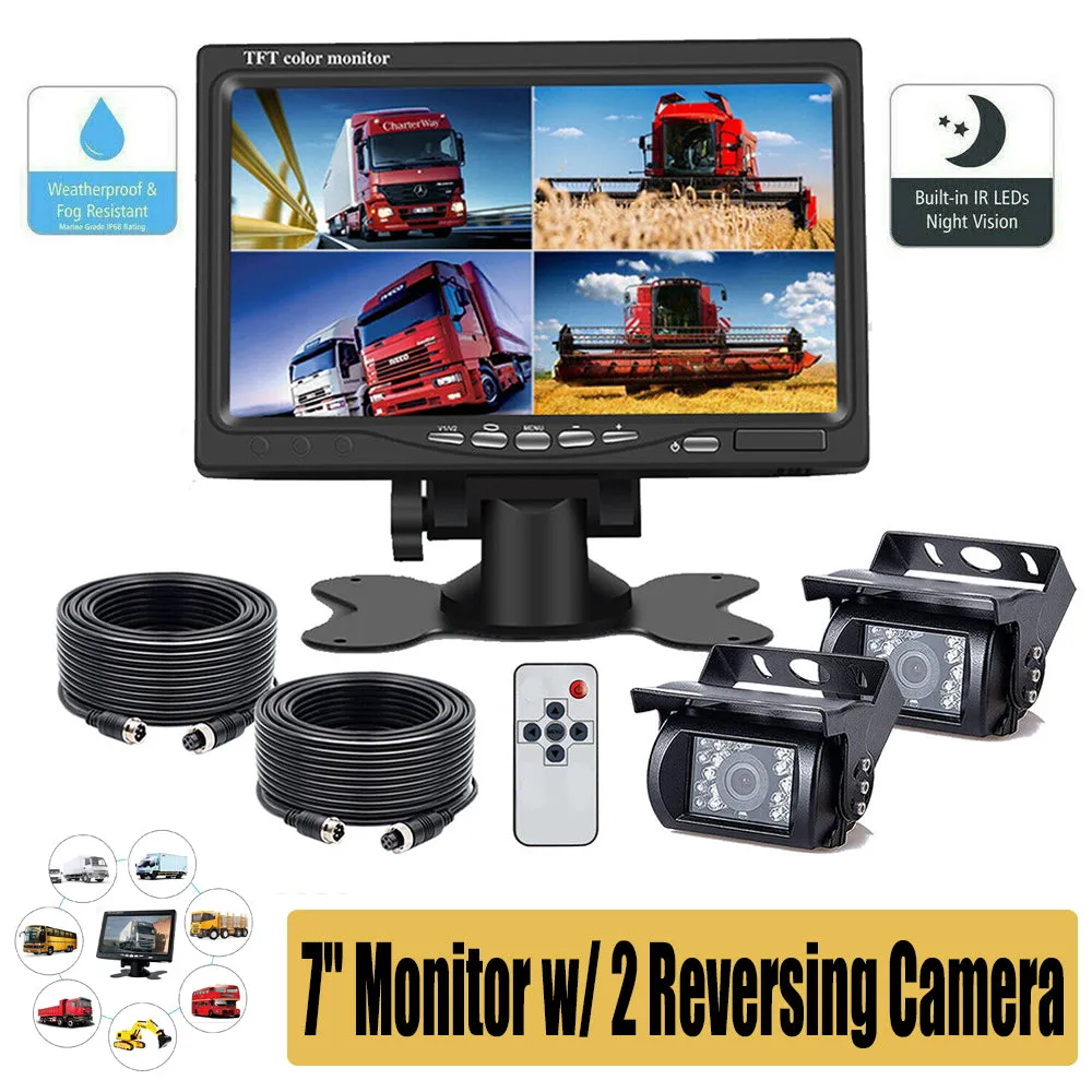 7'' Waterproof Monitor Reversing  Kit For Truck Caravan-NT_Rural