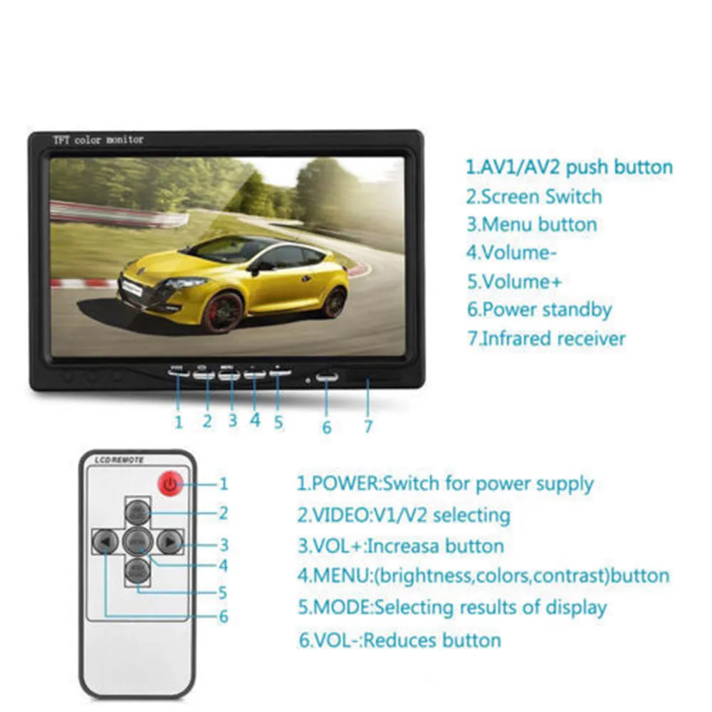 7'' Waterproof Monitor Reversing  Kit For Truck Caravan-NT_Rural