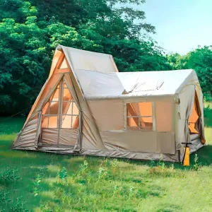 8 Person 4 Season Inflatable Glamping Tent with Skylight