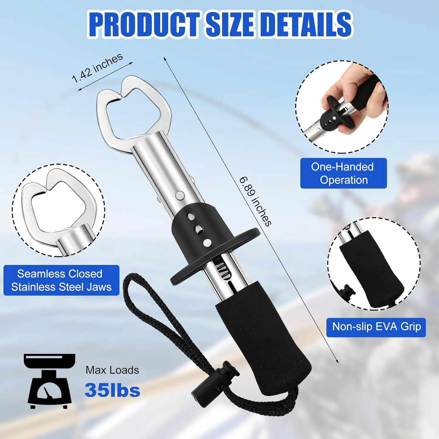 8 Pieces Fishing Tools Kit Fish Hook Remover Set Include Fishing Pliers Lip Gripper Multifunction Scissors Gloves Towel Keychain Hook for Men Women Gifts