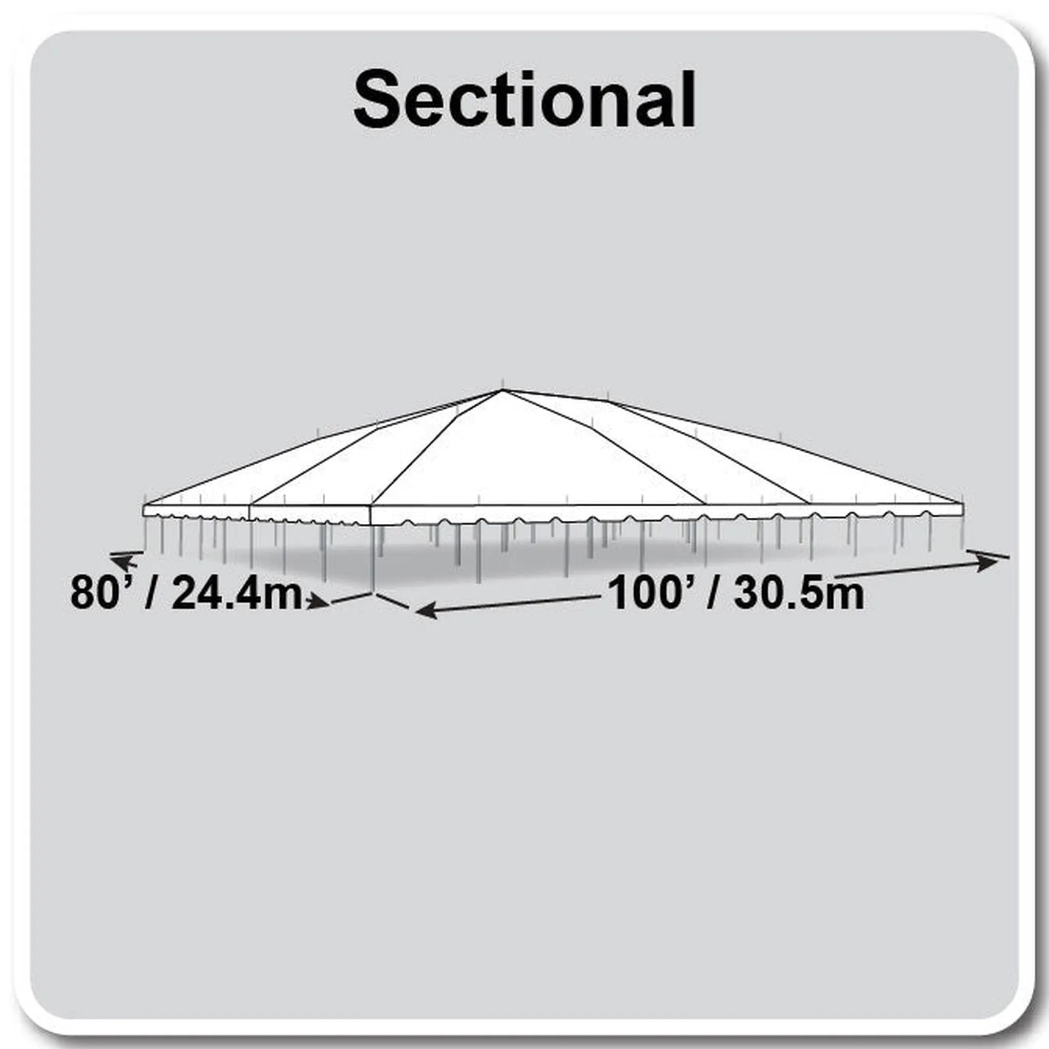 80x100 Classic Series Pole Tent