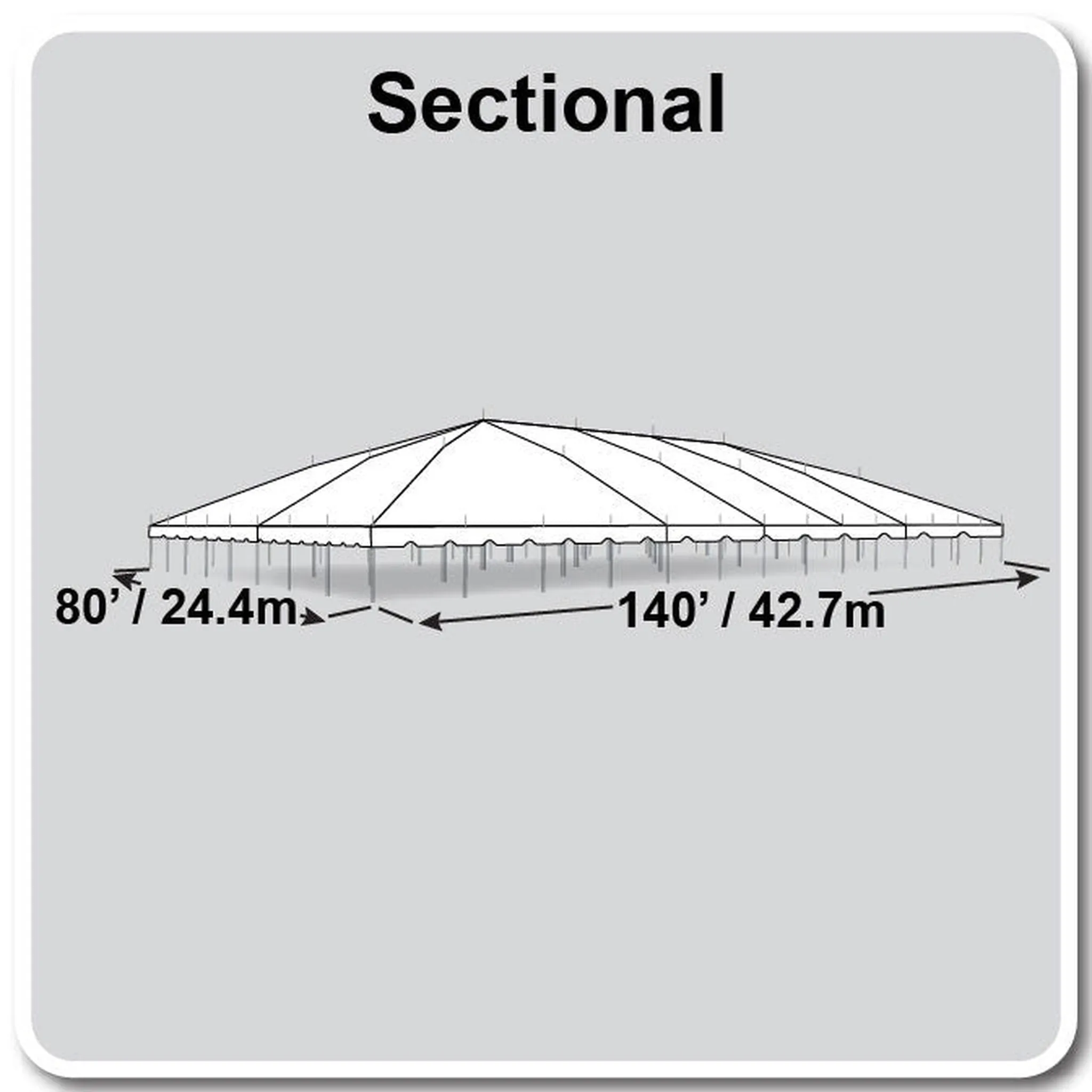 80x140 Classic Series Pole Tent