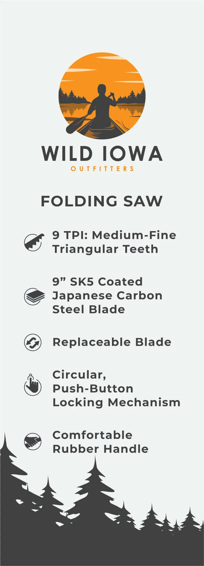 9" Bushcraft Folding Saw