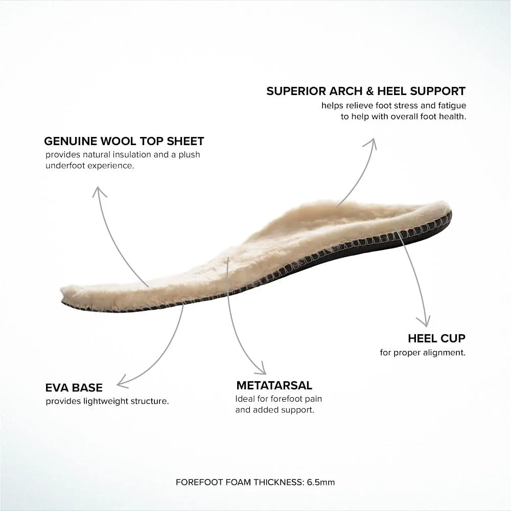 ABEO Genuine Wool Orthotic Metatarsal Insoles | Boot Insoles for Women | Winter Warm Orthotic Insoles | Cozy Fall Insoles Tan 7