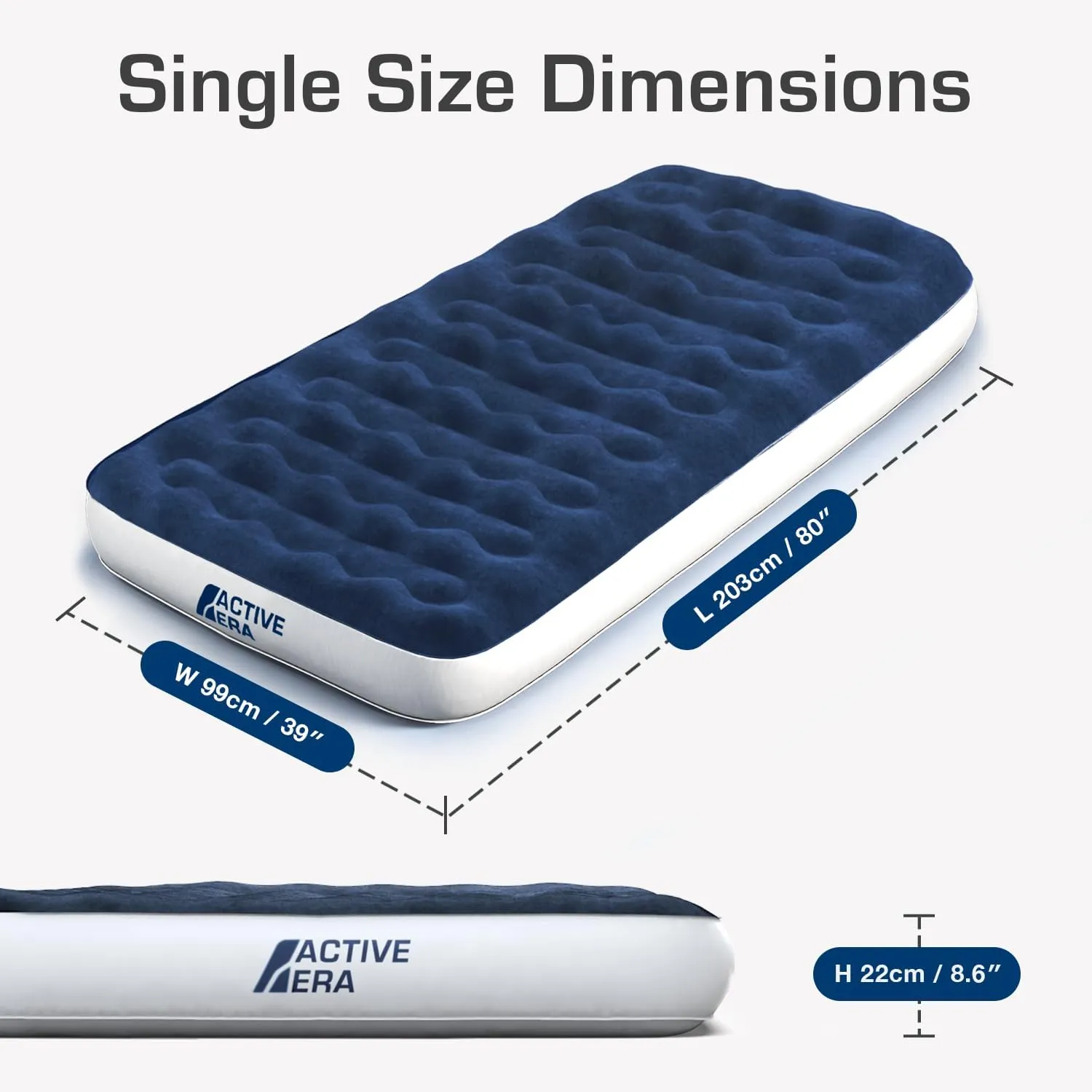 Active Era Luxury Camping Air Mattress with Built in Pump - Twin Air Mattress with USB Rechargeable Pump, Travel Bag - Single Air Mattress for Tent Camping
