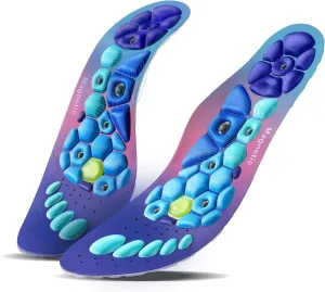 Acupressure Insoles for Men and Women - Helps Promote Blood Circulation and Relieve Fatigue Orthopedic Acupoint Massage Insoles with Magnetic Technology (Blue Pink, S(Men 5-6, Women 6-7))