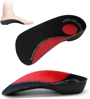 Acupressure Insoles for Men and Women - Helps Promote Blood Circulation and Relieve Fatigue Orthopedic Acupoint Massage Insoles with Magnetic Technology (Red, M(Men 6.5-8.5, Women 7.5-9.5))