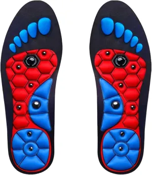 Acupressure Magnetic Insoles for Women and Men Therapy Acupressure Orthopedic Insoles for Comfort and Support Pain Relief Foot Massage Plantar Foot Health Care (M (27.5 * 9.1cm))