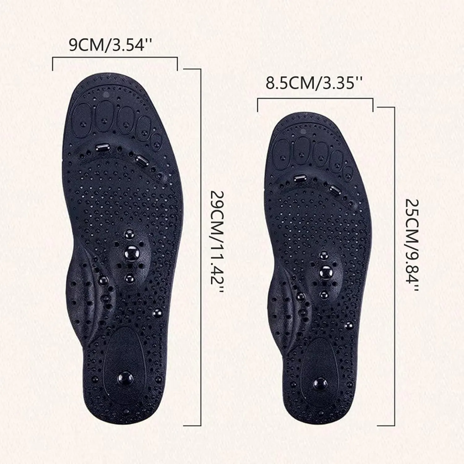 Acupressure Magnetic Insoles Massage Insoles Pressure Point Reflexology Insolet Acupuncture Insoles Cushion Body Detox Slimming Magnetic Arch Support Shoes Soles,L, Blue
