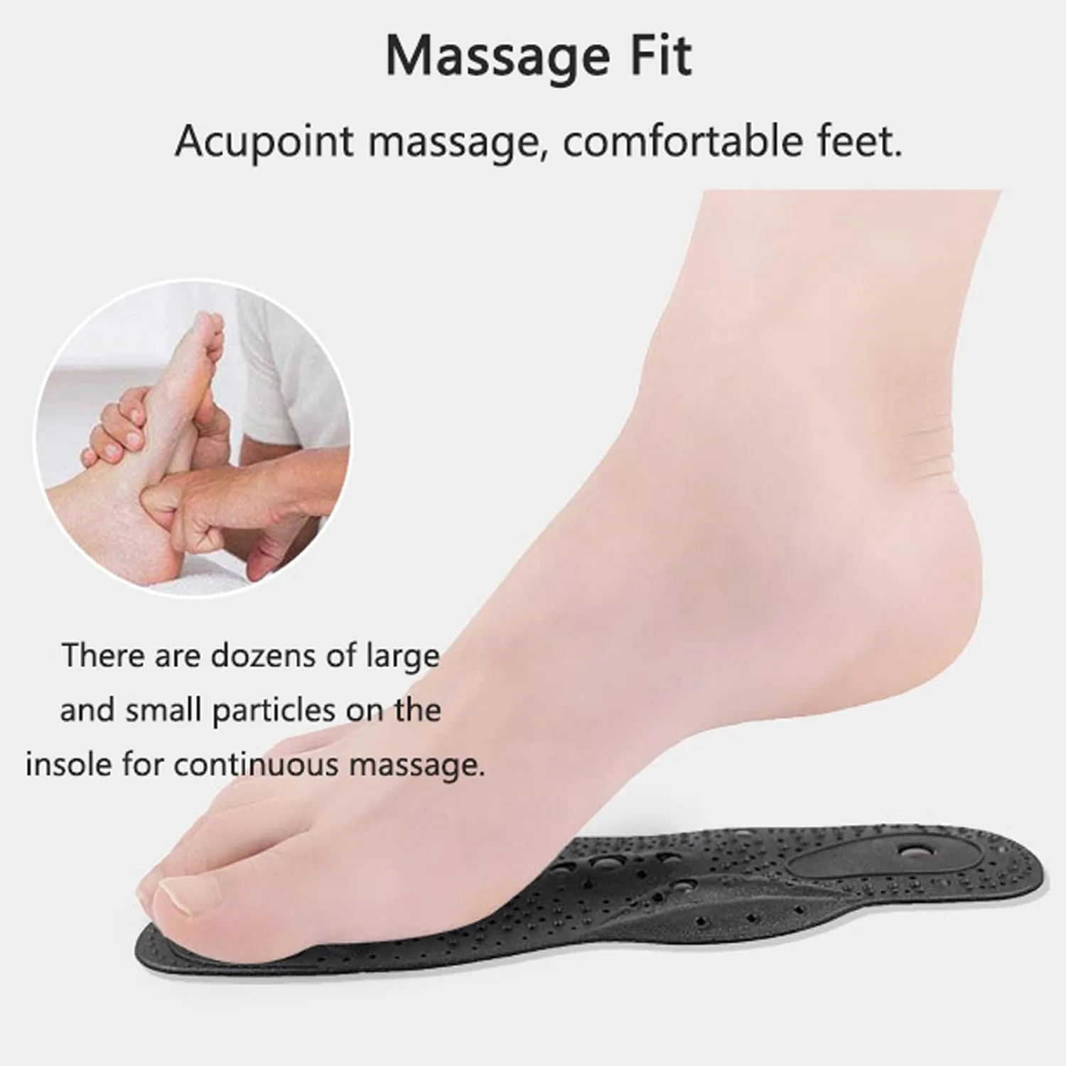Acupressure Magnetic Insoles Massage Insoles Pressure Point Reflexology Insolet Acupuncture Insoles Cushion Body Detox Slimming Magnetic Arch Support Shoes Soles,L, Blue