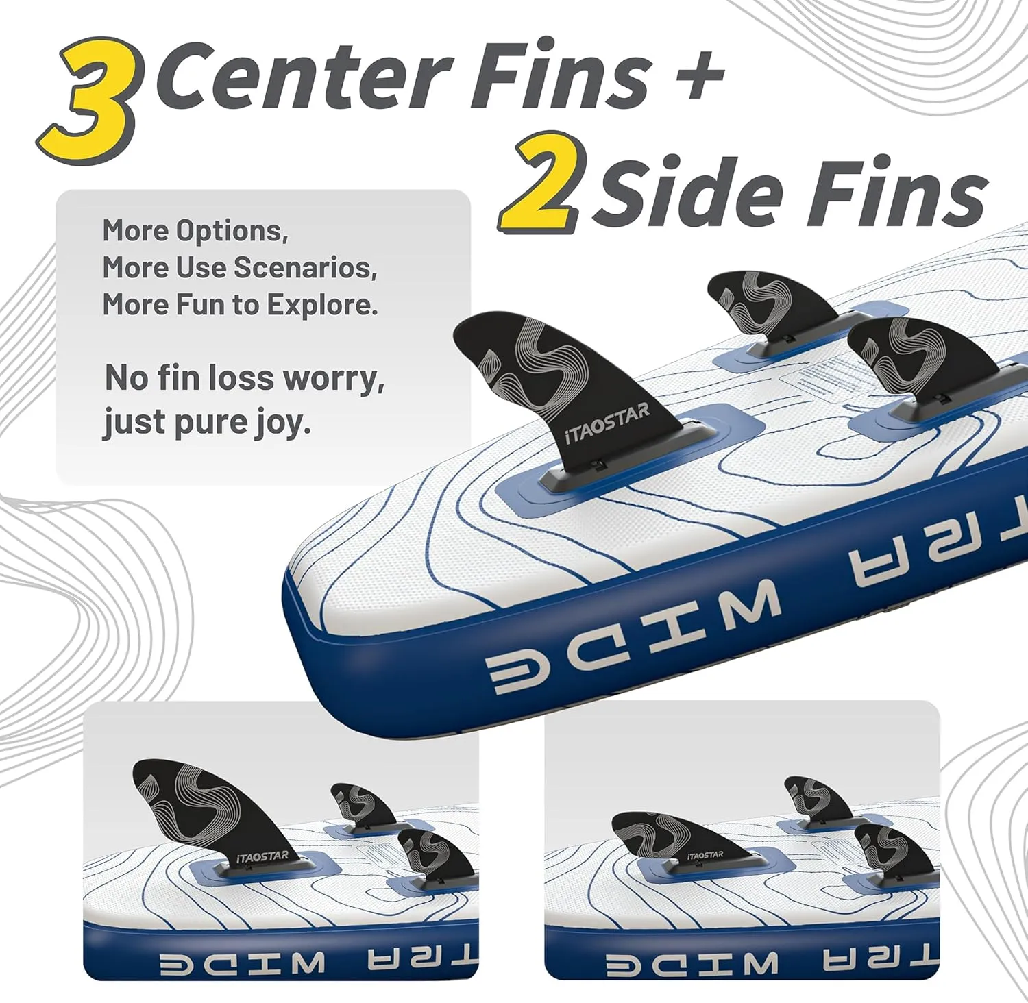 Adventure 12’×35"/39" Extra Wide Paddle Board, One-Stop Premium SUP Board Accessories, Tailored 5 Fins, Stable Inflatable Stand Up Paddle Boards for Youth/Adults of All Skill Levels