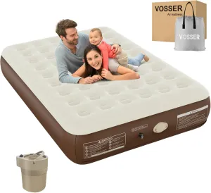 Air Mattress Queen with Built-in Pump,10'' IN High Self Inflatable Mattress with Cordless Pump, Blow Up Mattress with Flocked Top,Upgraded Airbed for Home, Camping & Guests,2Mins Queen Air Mattress