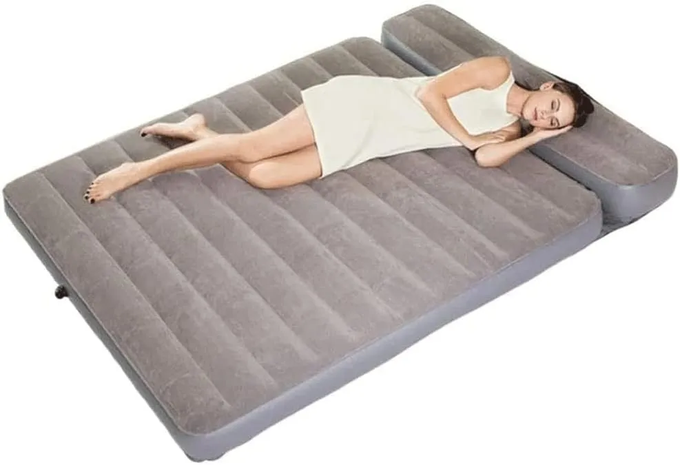 Air Mattress Twin Size Inflatable Bed with Electric Air Pump Single Camping Blow Up Mattress, Camping Accessories