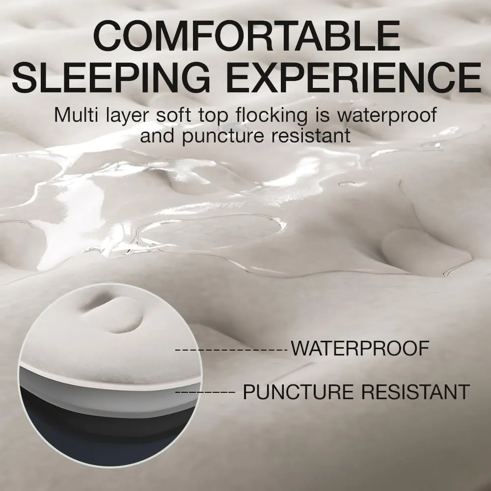 Air Mattress Twin with Built in Pump - 2 Mins Quick Self Inflatable,13"/550lbs Max Blow Up Bed, All Night Stability No Lost Air，No Peculiar Smell for Camping,Home,Guests & Portable Travel