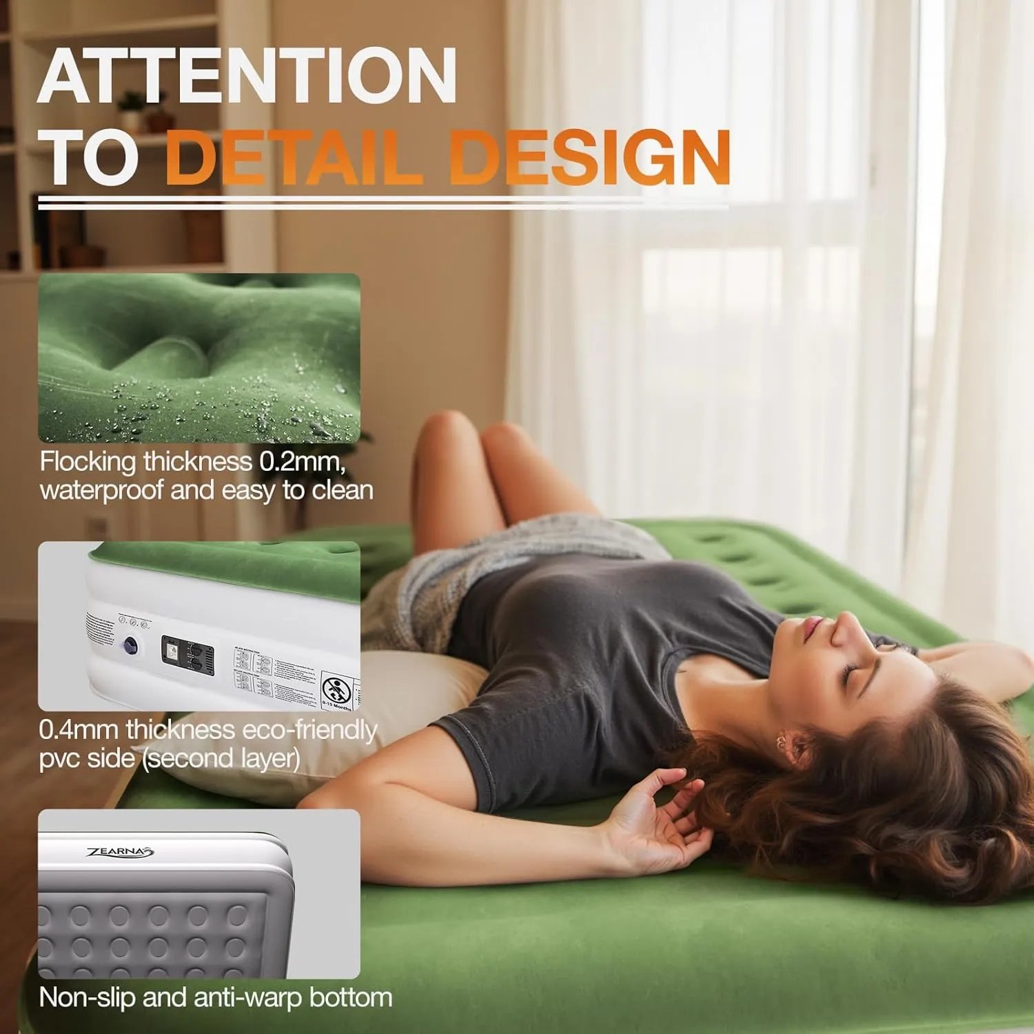 Air Mattress with Built in Pump - Upgraded Twin Blow Up Mattress, 2 Mins Quick Self Inflatable with Double Air Chamber,18"/550lbs Max, Strong Support, for Camping,Home,Guests,Portable Travel