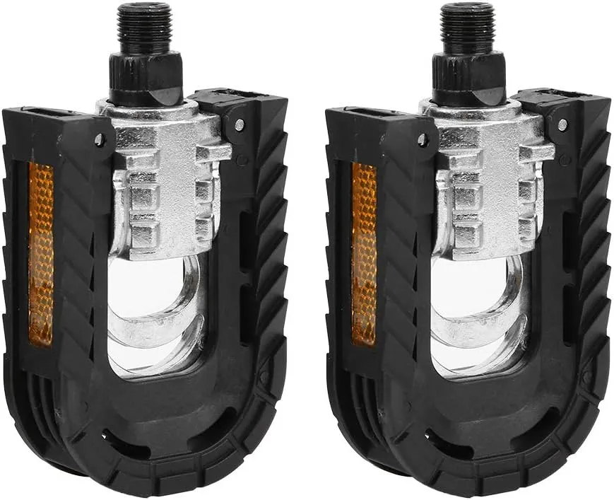 Aluminum Alloy Pedals with Saw Shaped Edge, Skid Foot, and Bilateral Foldable for Installation and Portability Ideal for Cycling