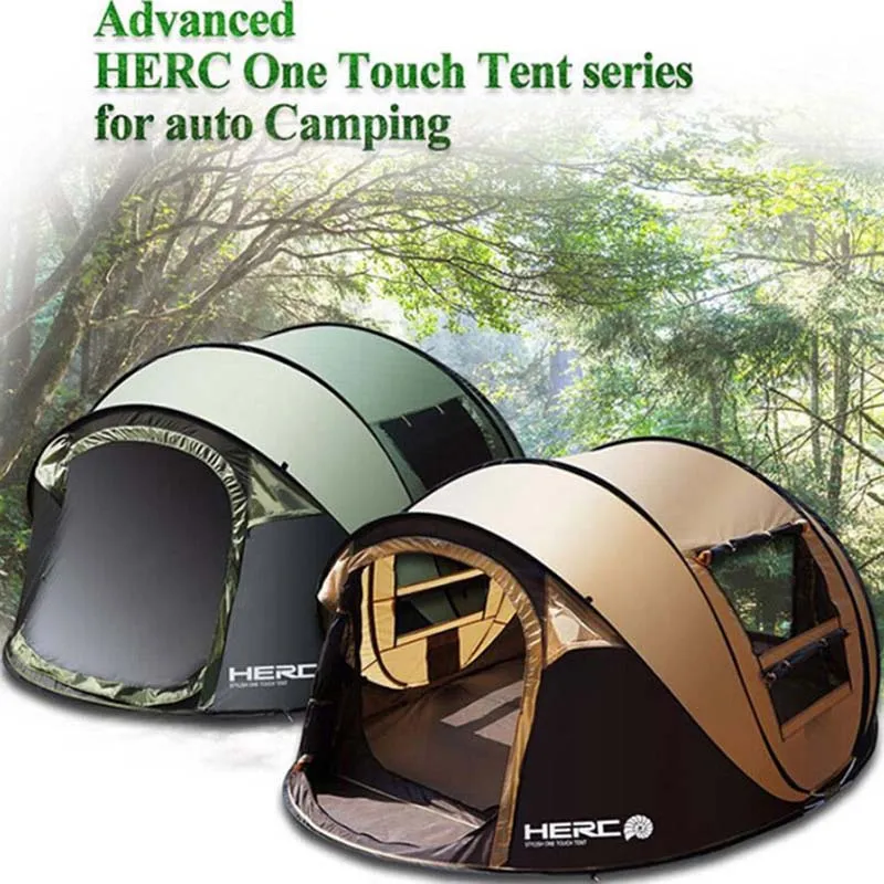 An ultra large camping tent that opens fast and automatically for three to four people