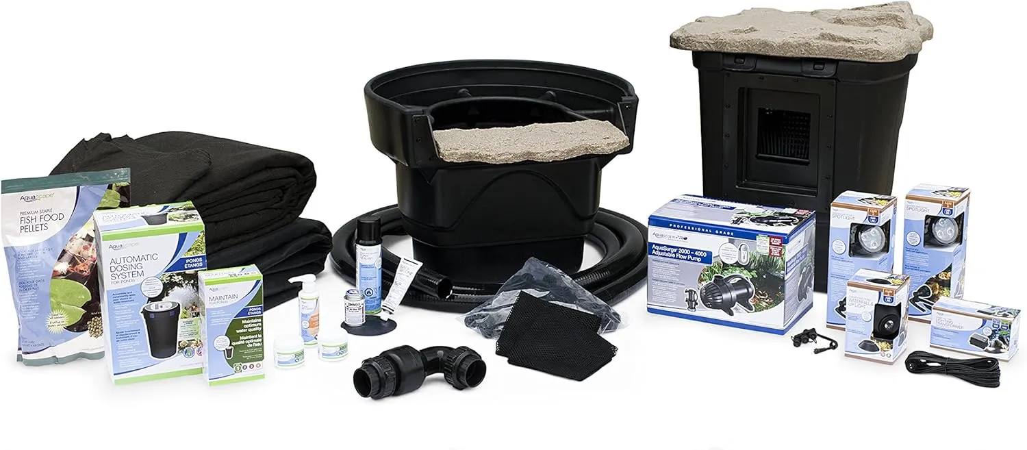 Aquascape 53034 11 x 16 Feet Complete Pond Kit, Medium, Black