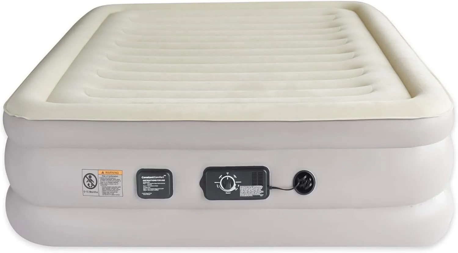 Aria Queen Inflatable Air Mattress with ConstantComfort Built-in Pump, Self-Inflating Air Bed Maintains Selected Firmness for Luxurious All-Night Sleep Comfort