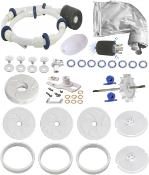 ATIE Pool Cleaner Tune Up Rebuild Kit Compatible with 280, TR28P Pool Cleaner Tune Up Kit A49 with Wheel, Tire, Drive Shaft, Turbine Bearing, All Purpoe Bag, Sweep Hose, Wheel Bearing, Tailsweep Pro