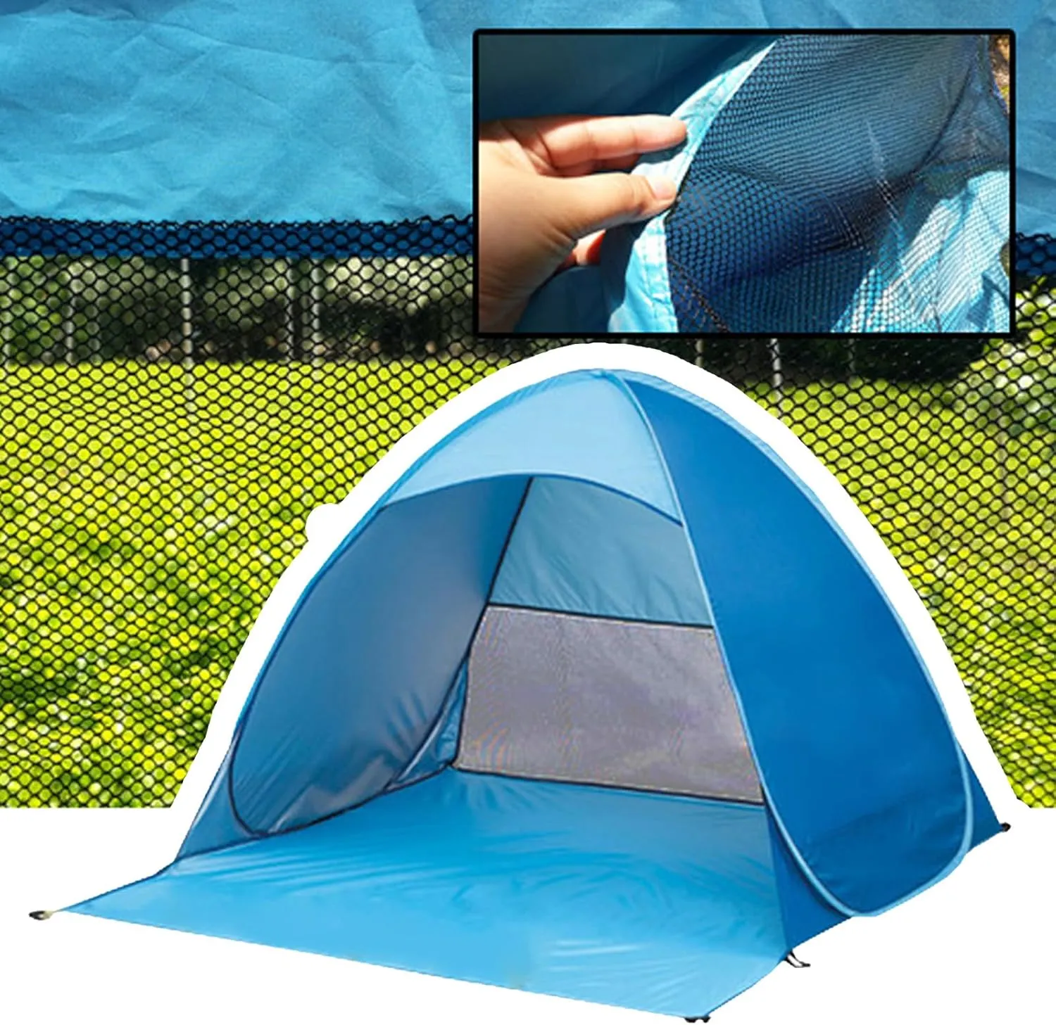 Automatic Quick Open Camping Tent with Carring Bag Outdoor Quick Setup Tent 2-3 Persons Beach Tent Easy to Setup