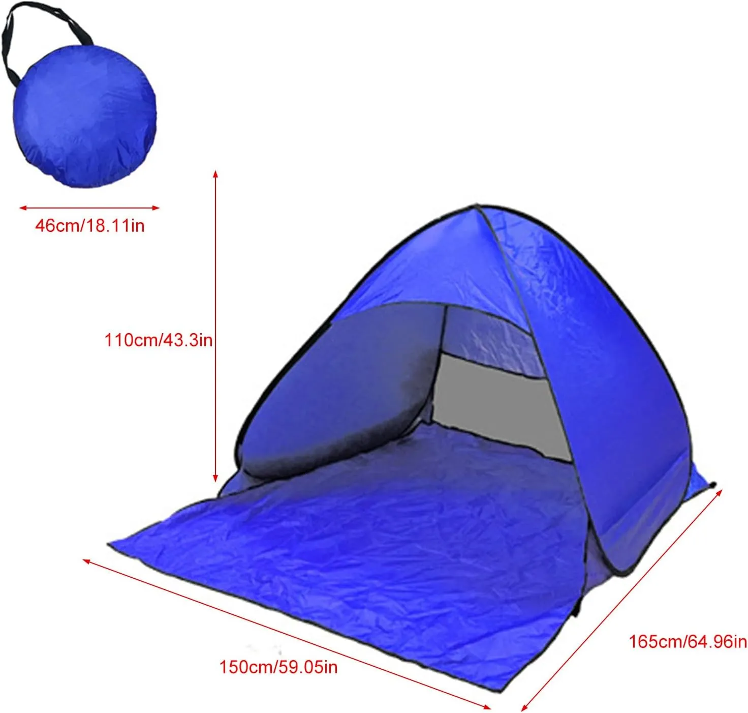 Automatic Quick Open Camping Tent with Carring Bag Outdoor Quick Setup Tent 2-3 Persons Beach Tent Easy to Setup