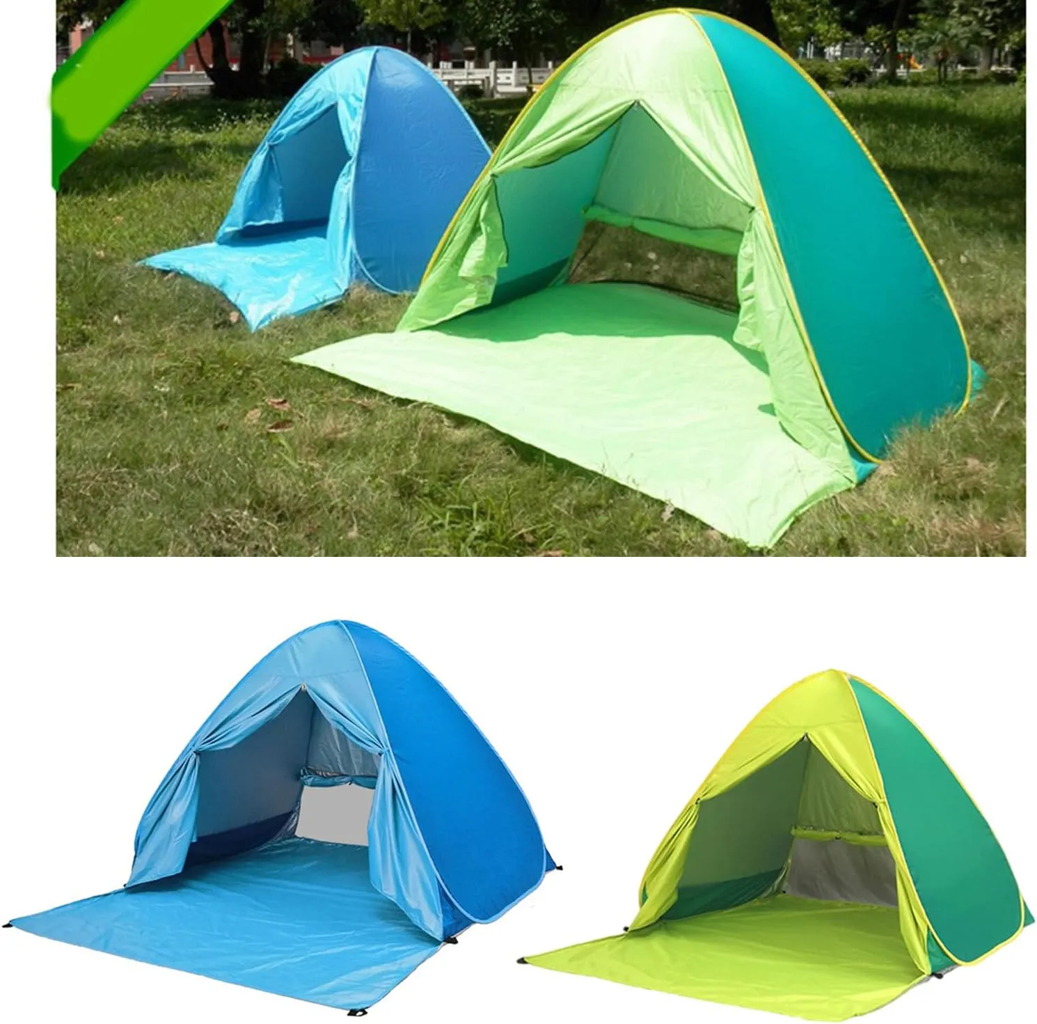 Automatic Quick Open Camping Tent with Carring Bag Outdoor Quick Setup Tent 2-3 Persons Beach Tent Easy to Setup