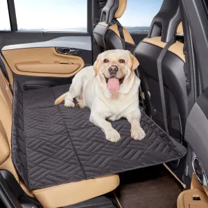 Back Seat Extender for Dogs,Large Dog Car Seat Cover for Back Seat, Dog Hammock, Non Inflatable Car Bed Mattress for Car SUV Truck (Black)